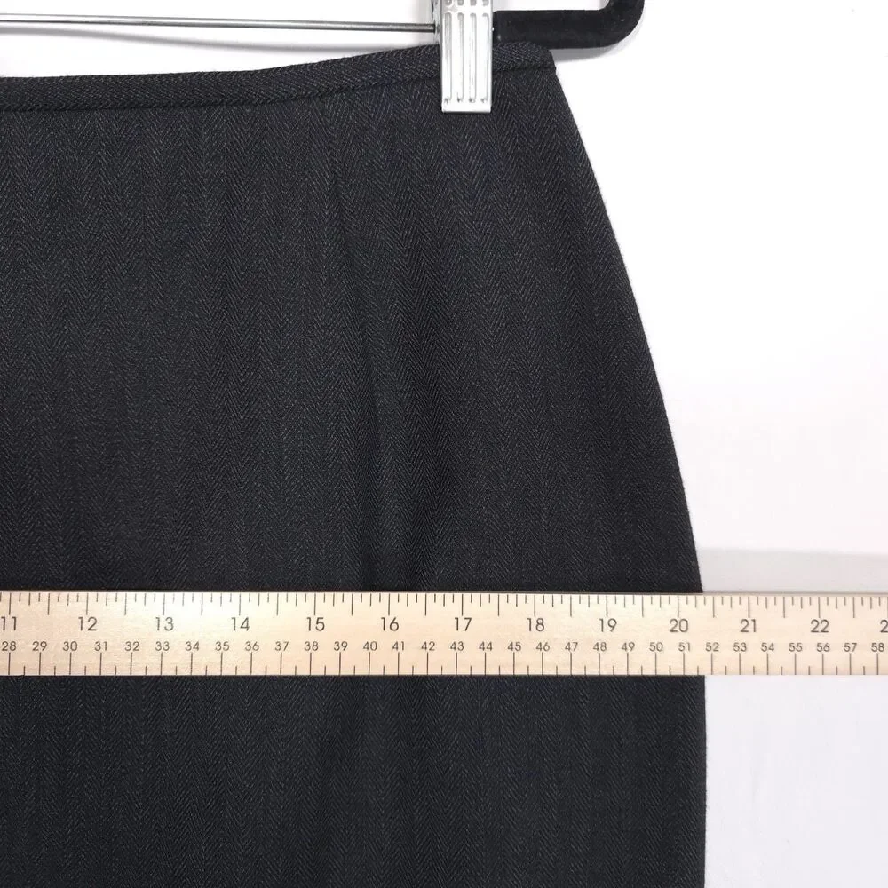 LAUREN RALPH LAUREN 100% WORSTED WOOL Skirt Size 14 USA‎ MADE Vintage